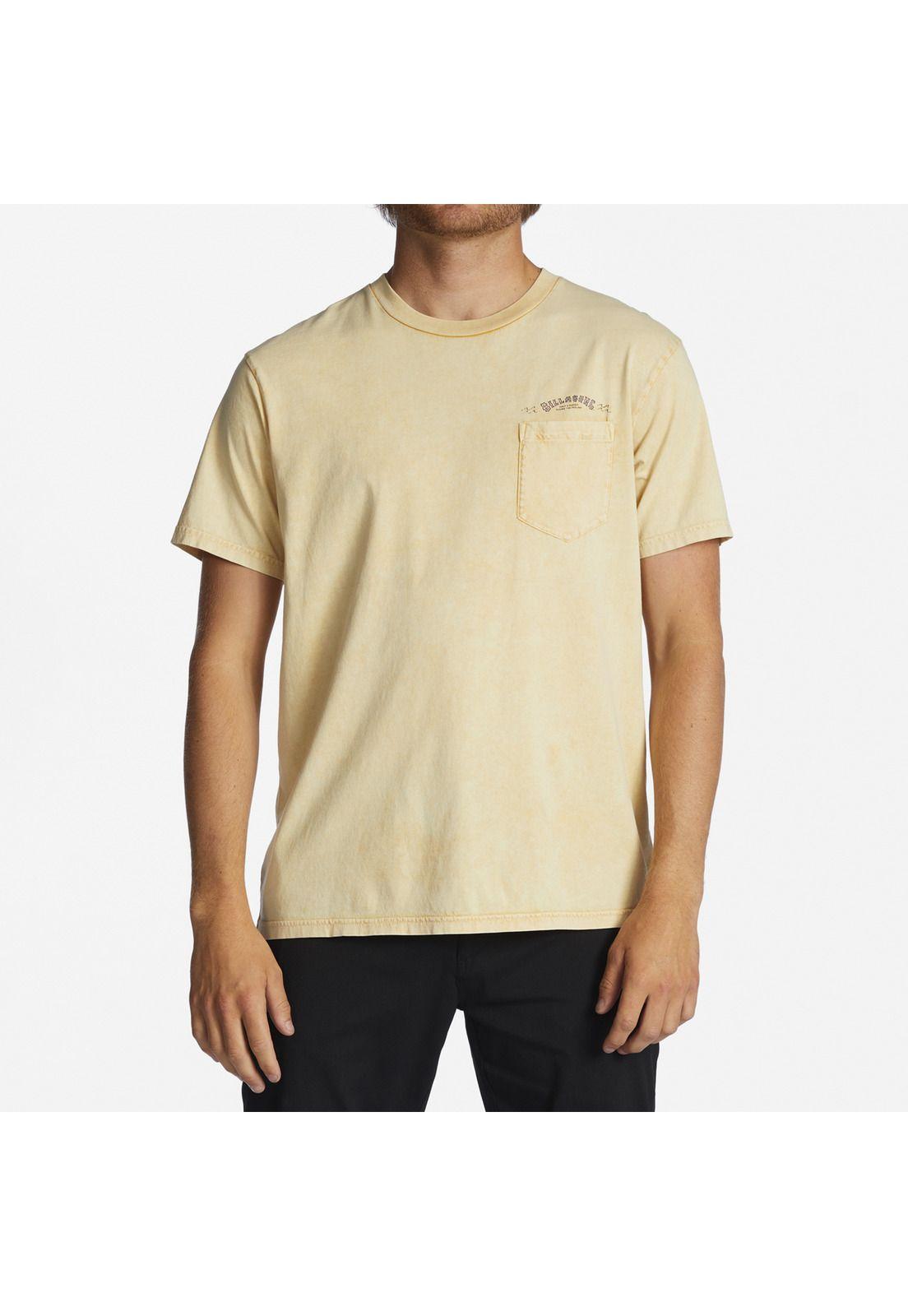 Polera M/C Hombre Pocket Wash M Amarillo-0