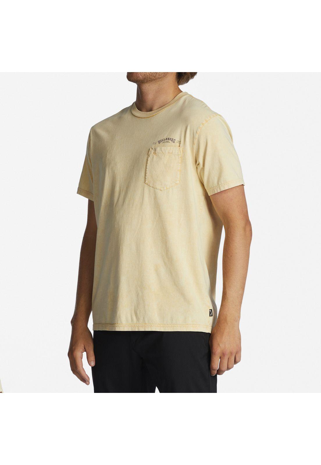Polera M/C Hombre Pocket Wash M Amarillo-1