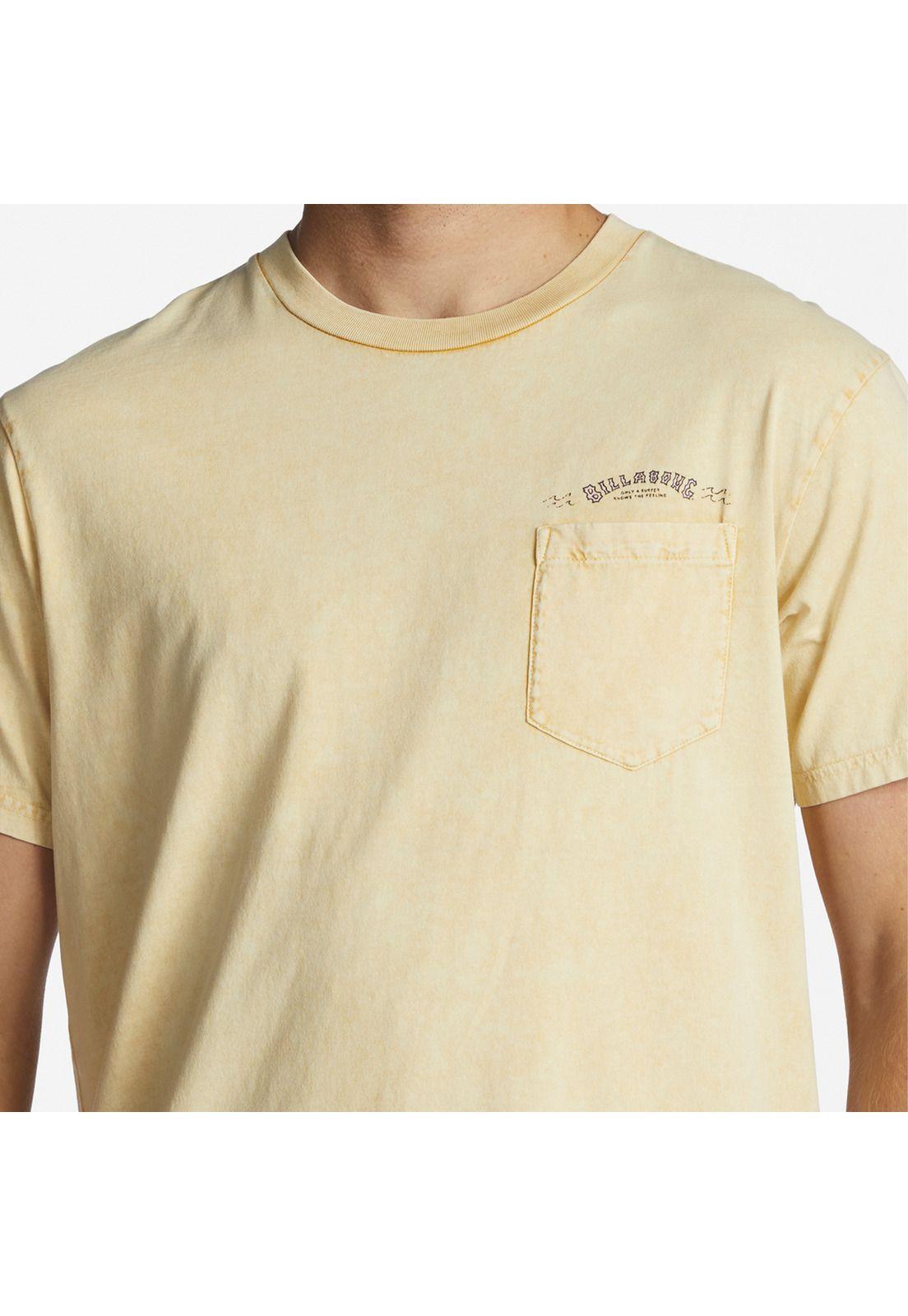 Polera M/C Hombre Pocket Wash M Amarillo-4