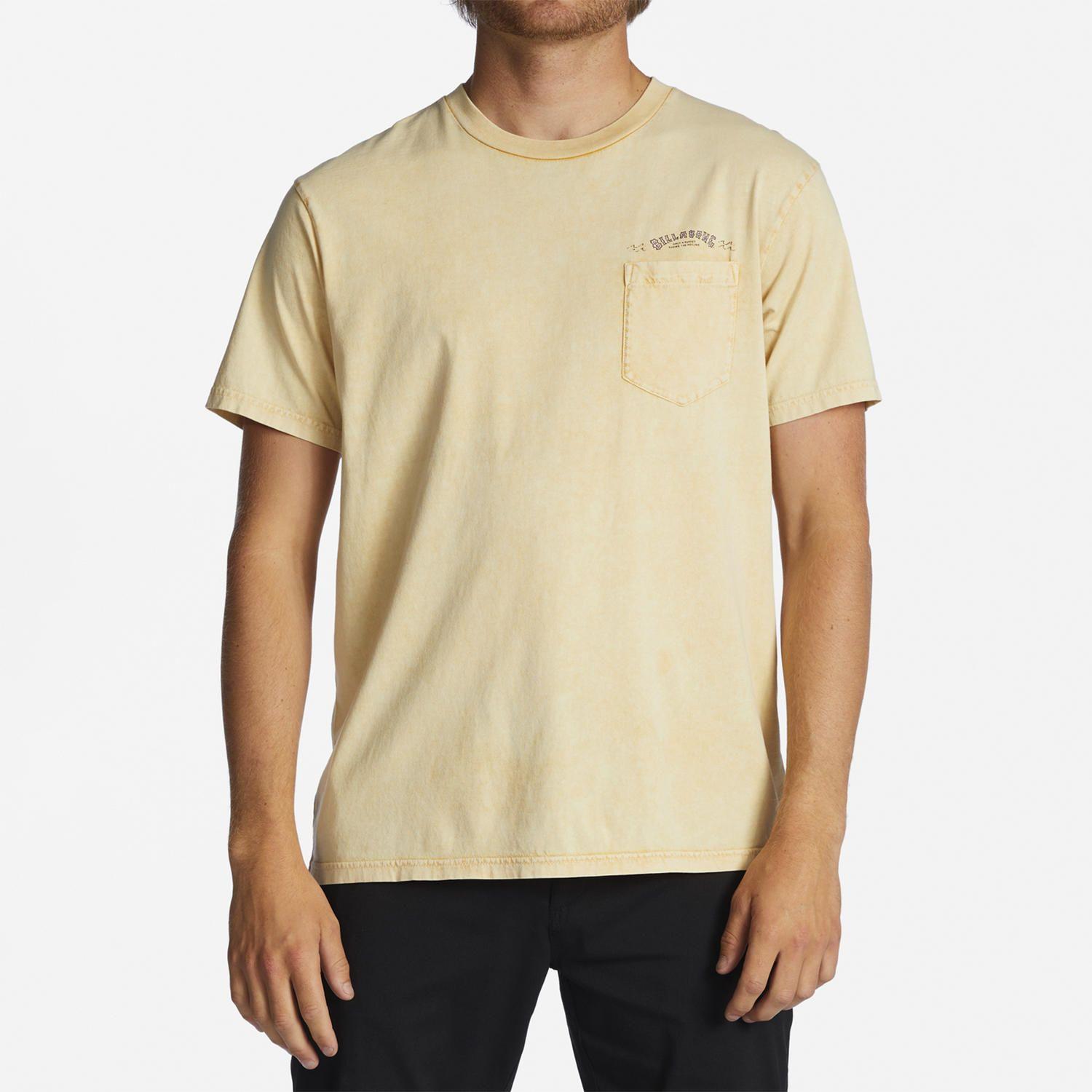 Polera M/C Hombre Pocket Wash M Amarillo-0
