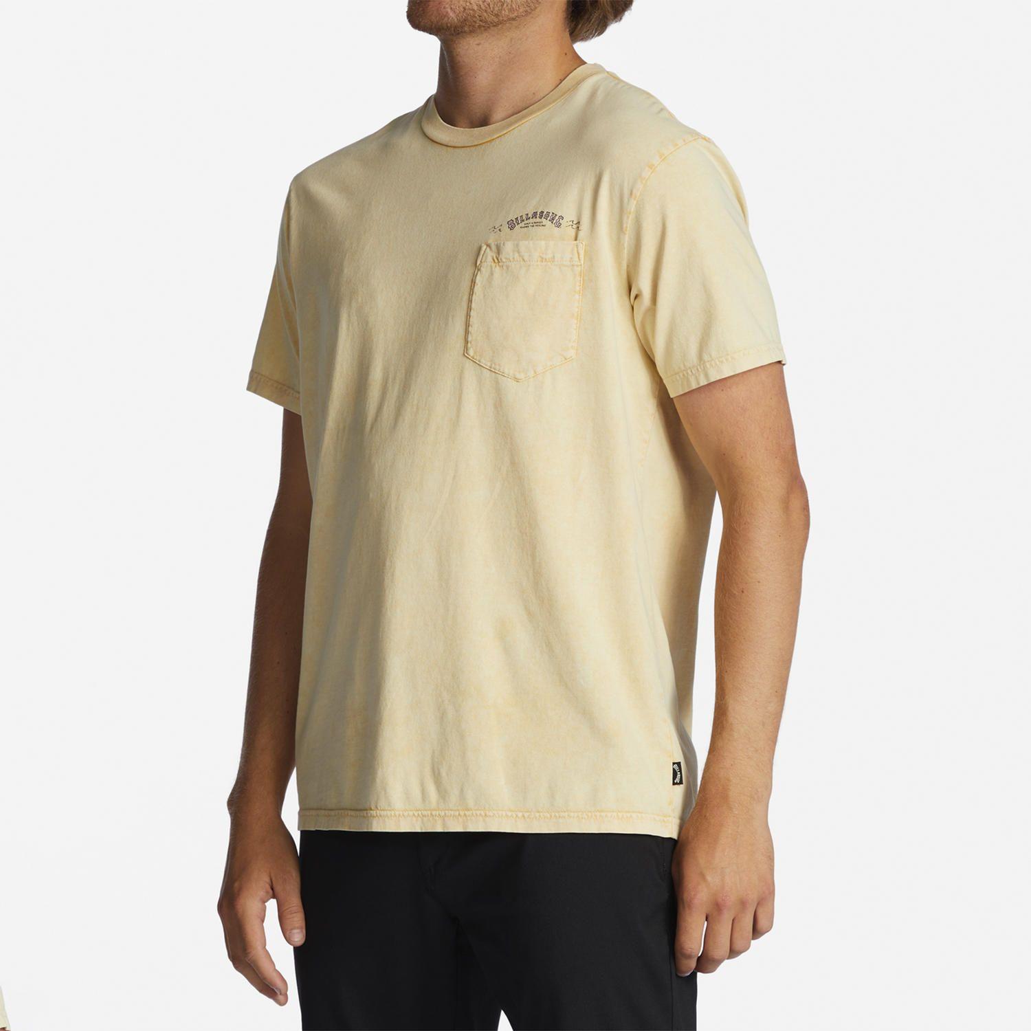 Polera M/C Hombre Pocket Wash M Amarillo-1