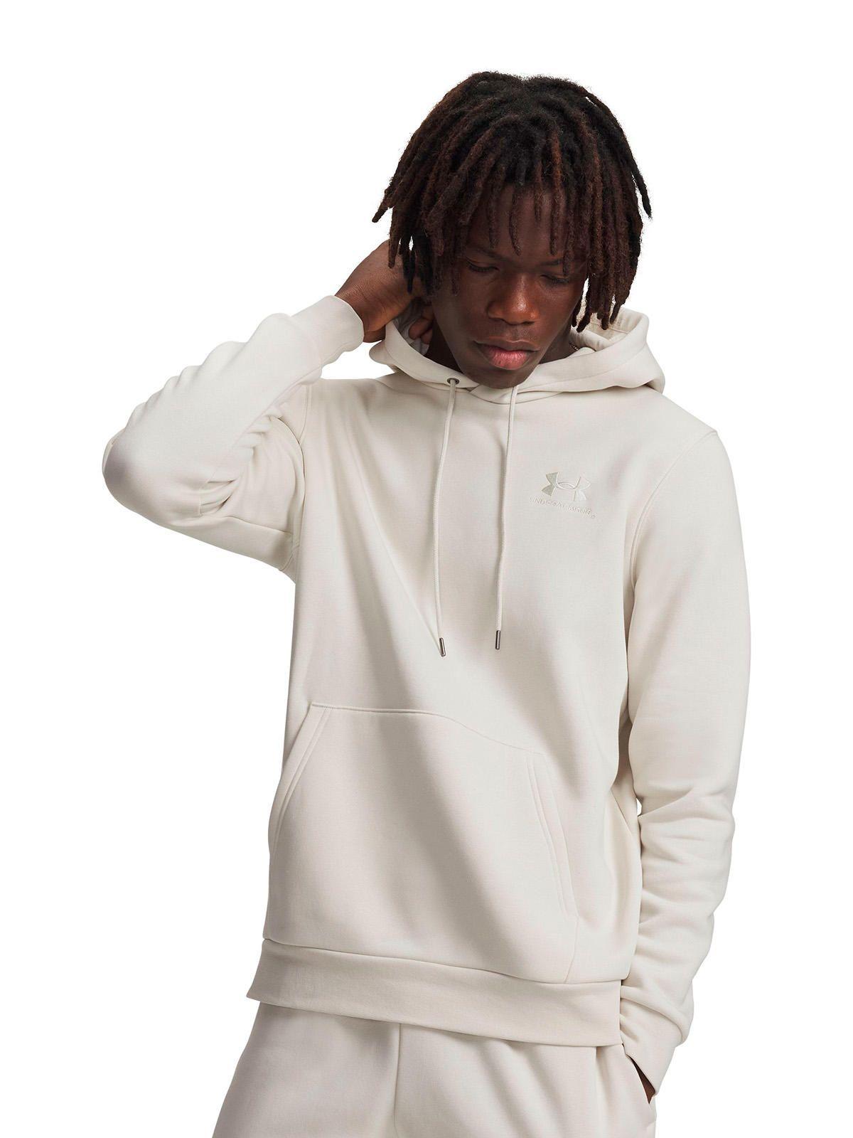 Poleron UA Icon Fleece Blanco Hombre-0
