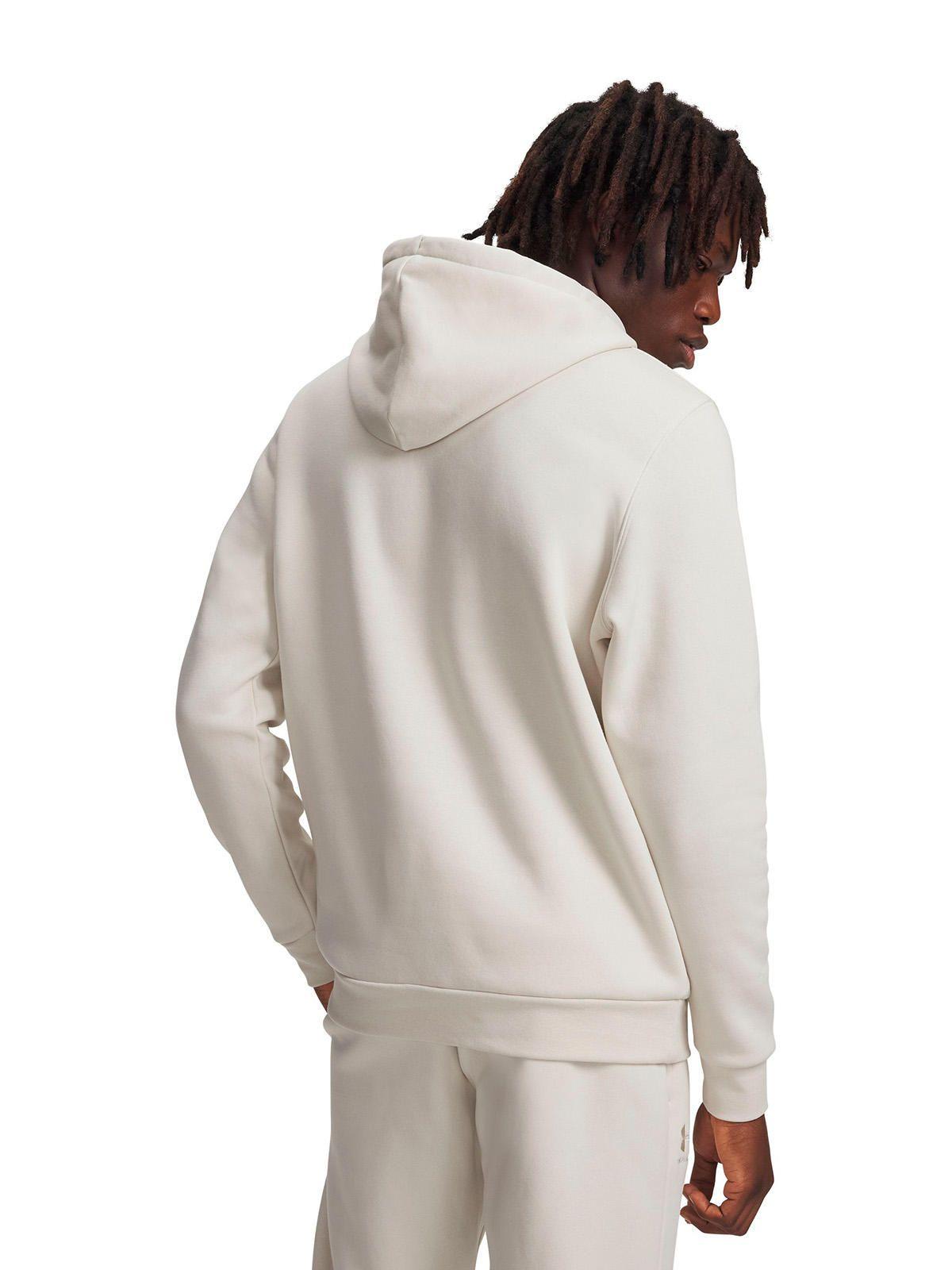 Poleron UA Icon Fleece Blanco Hombre-1