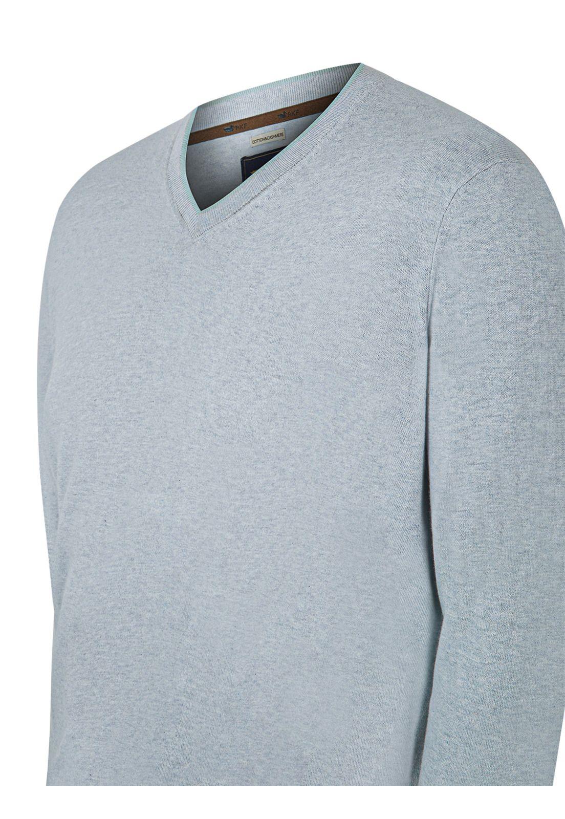 Chaleco Algodón Org Celeste Angri V Hombre -3