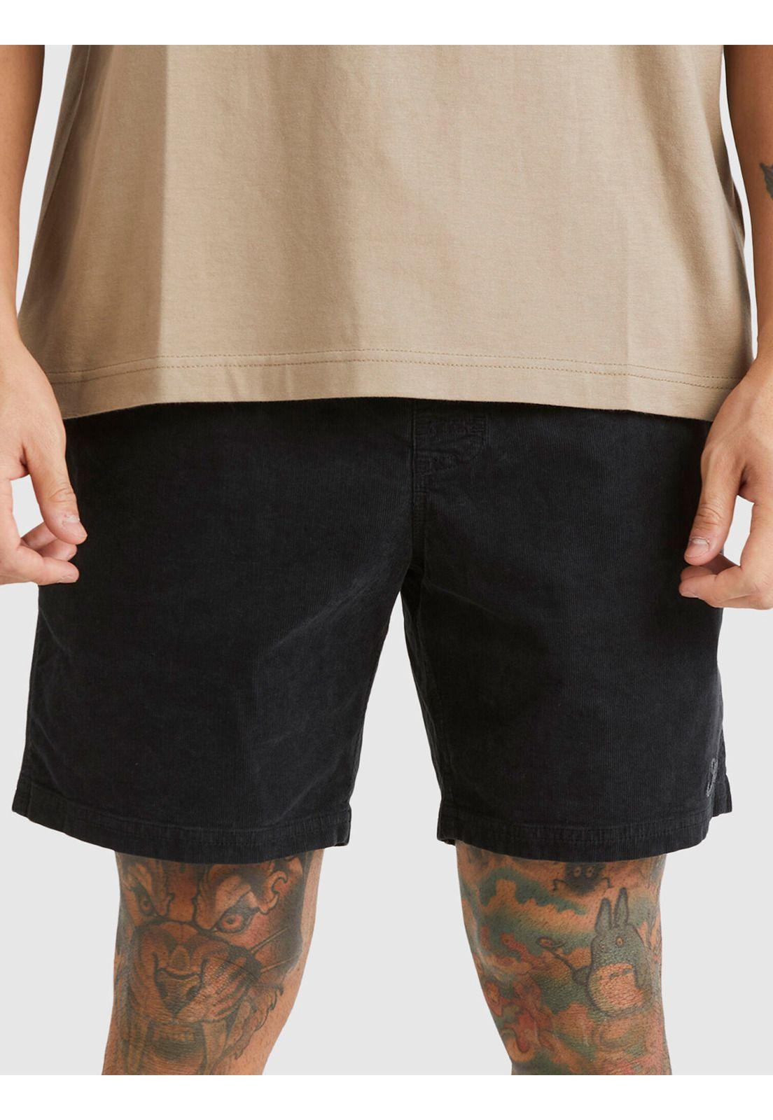 Short Hombre Escape Elastic Cotelé Negro-1