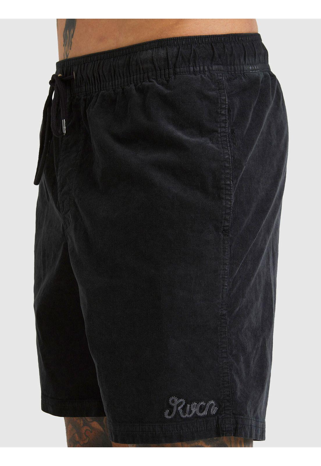 Short Hombre Escape Elastic Cotelé Negro-4