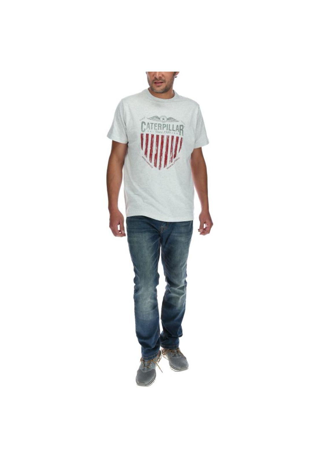Polera Mc Hombre Eagle Tee Gris-4