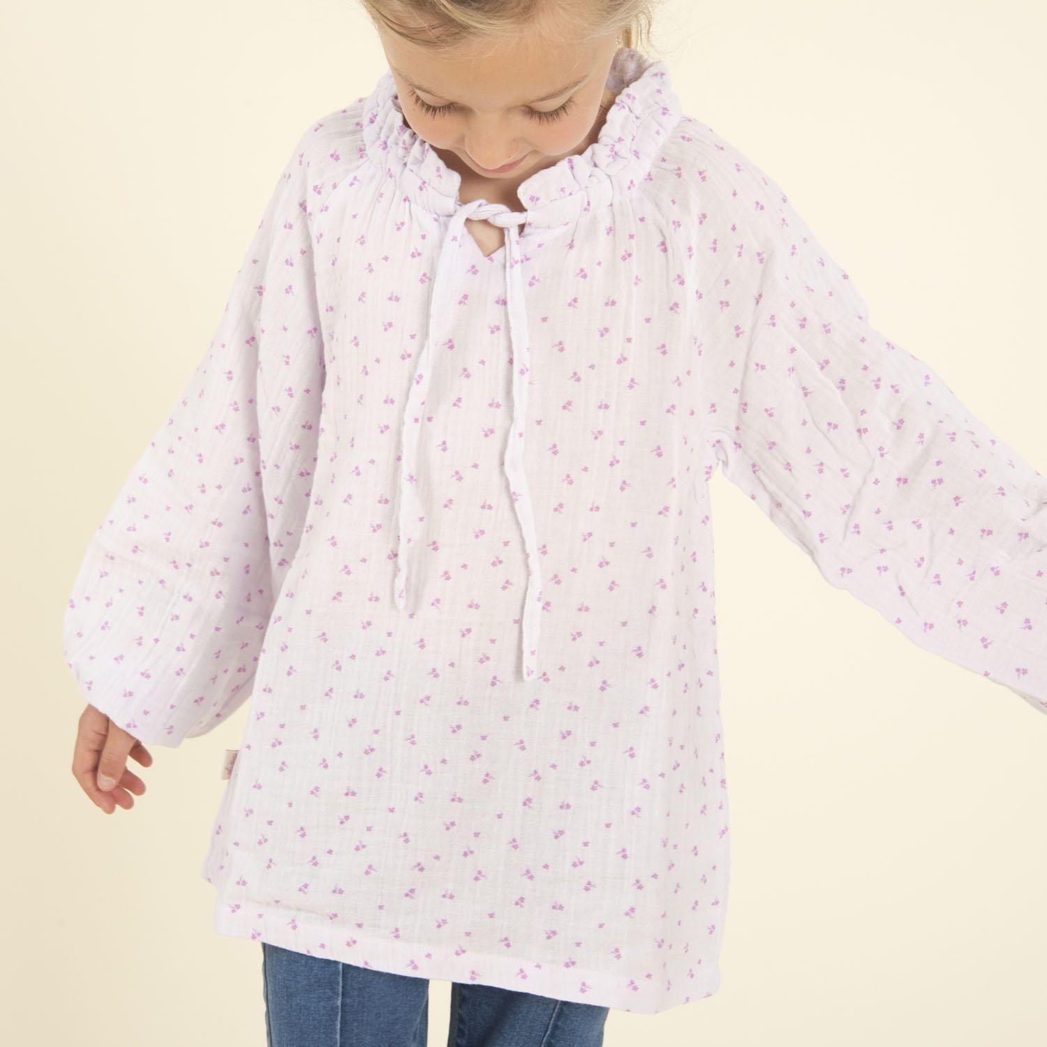 Blusa Niña Campesina Lila-1