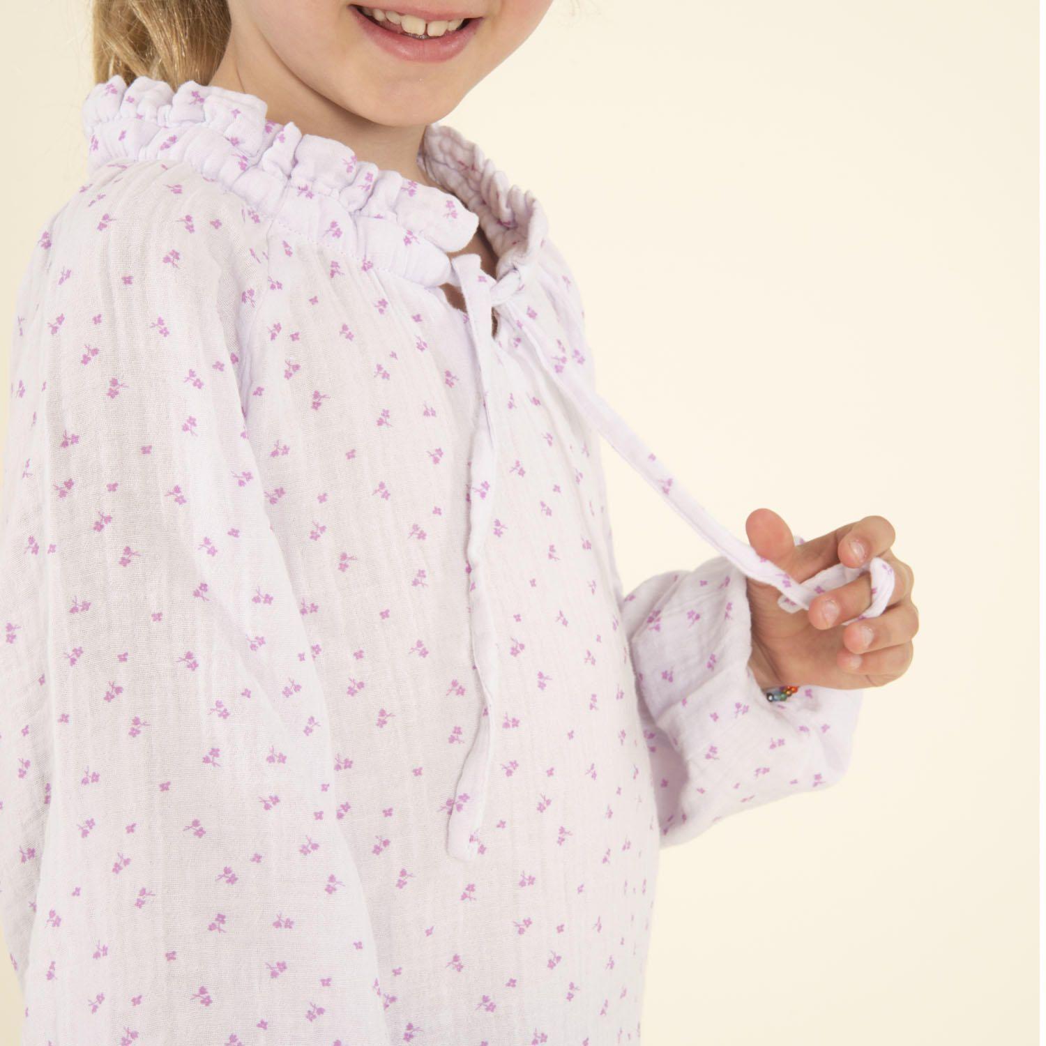 Blusa Niña Campesina Lila-2