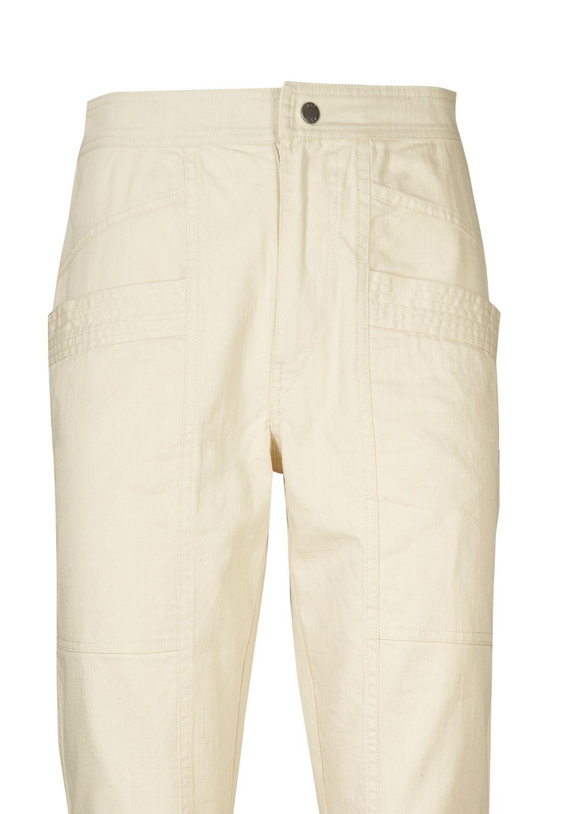 Pantalón Algodón Orgánico Mujer Isis Blanco-3
