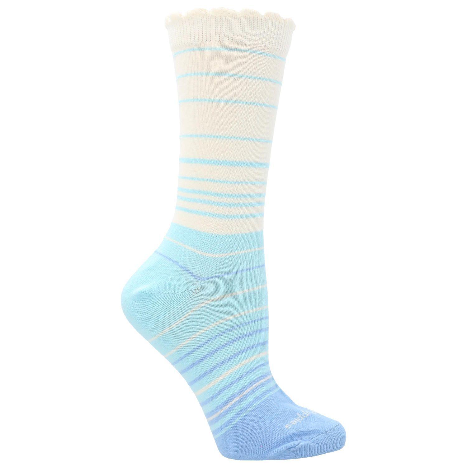 Calcetín Algodón Mujer Tyedye Celeste-0