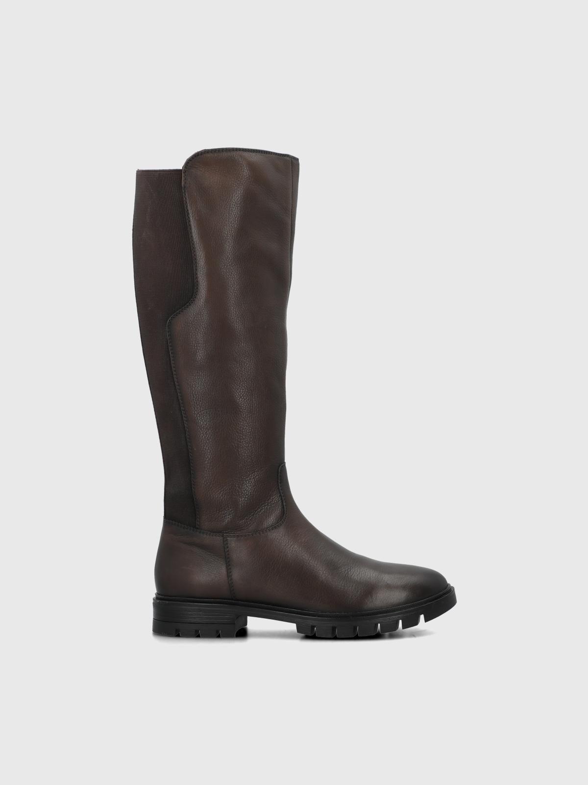 Bota Cuero Mujer Marcella Café-1