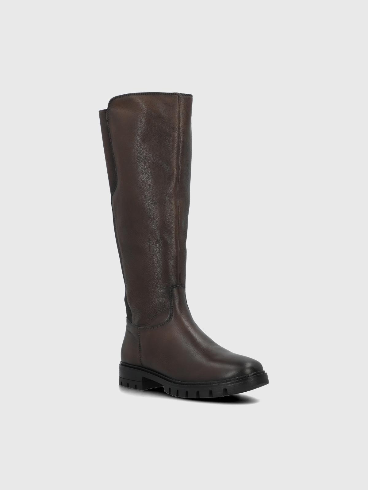 Bota Cuero Mujer Marcella Café-0