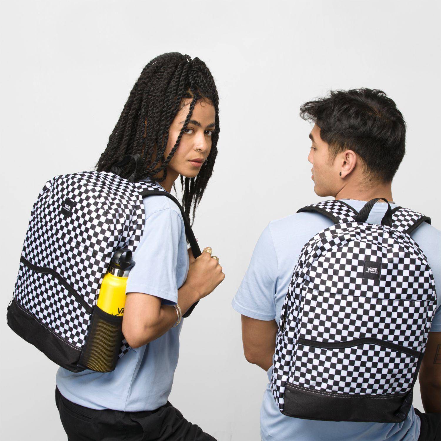 Mochila Hombre Construct Skool Black-White Check-0