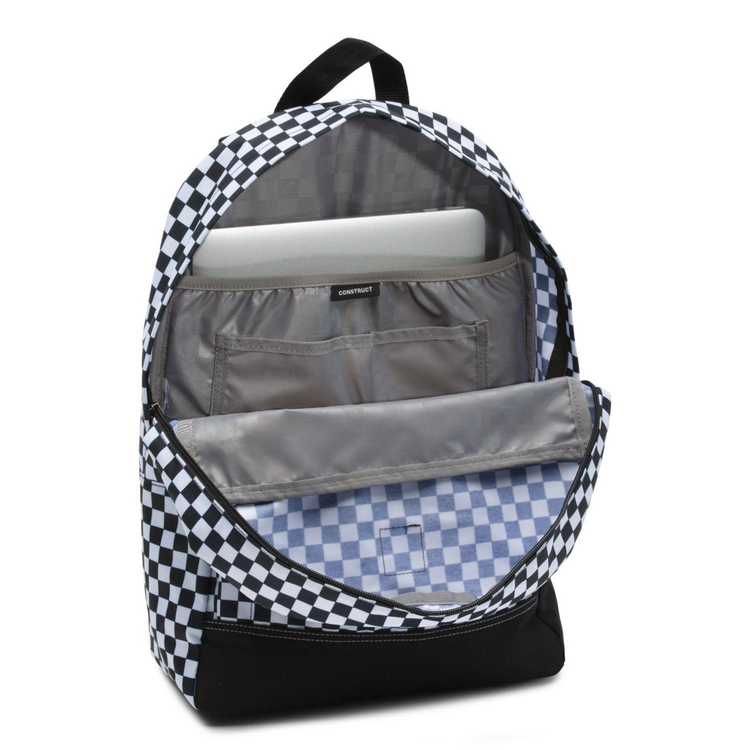 Mochila Hombre Construct Skool Black-White Check-2