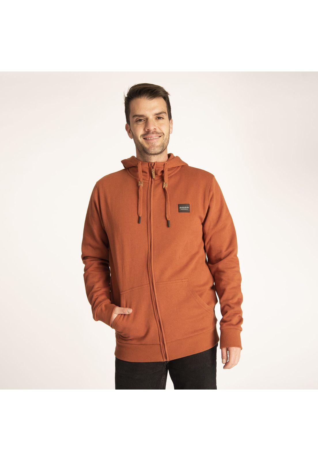 Polerón Hombre Nevada Full Zip Café-1