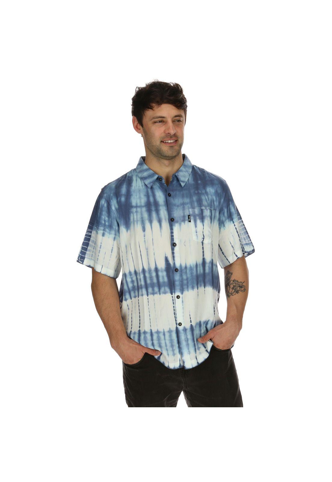 Camisa M/C Hombre Tide Dye Ss Rojo 7Veinte-1