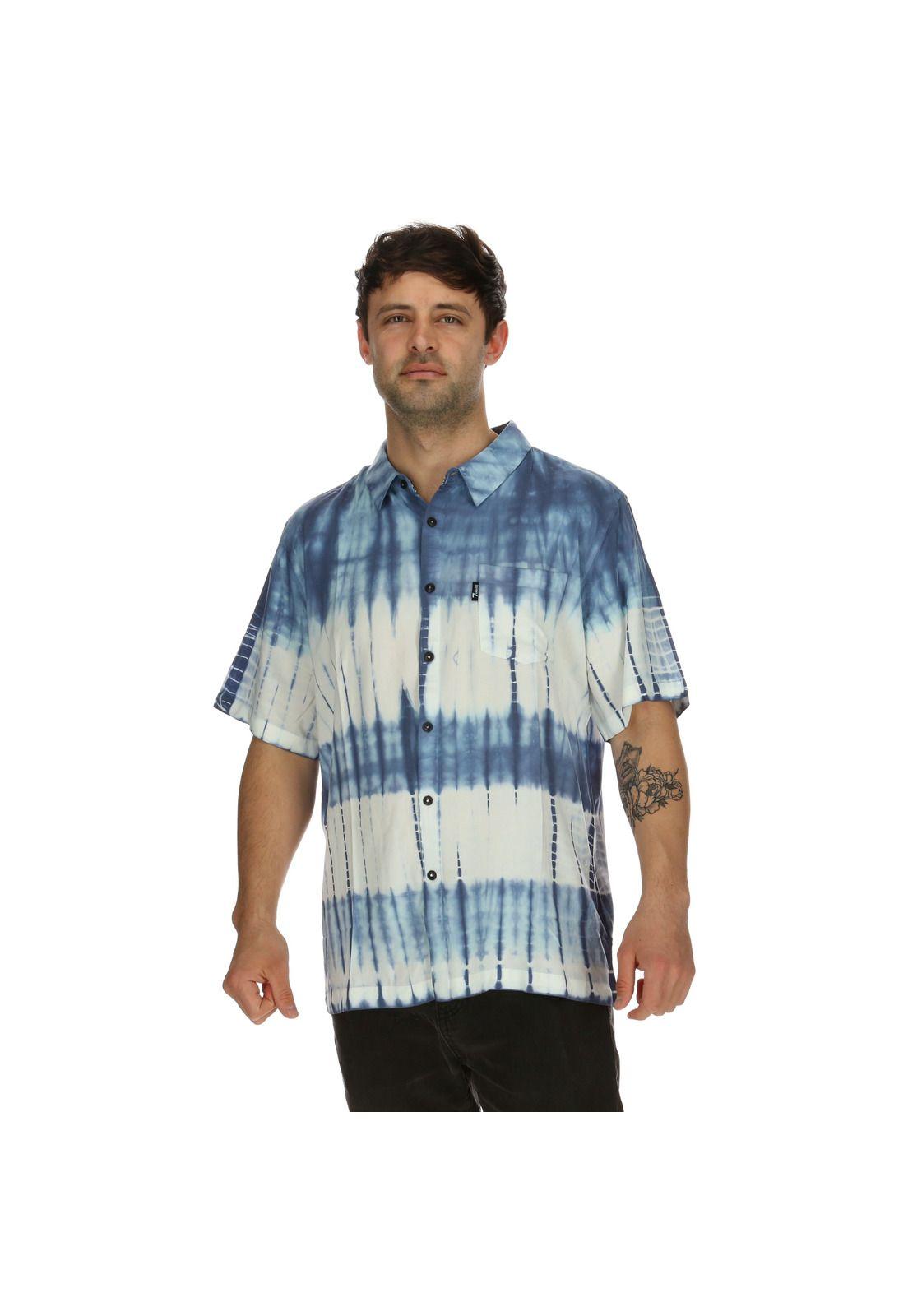 Camisa M/C Hombre Tide Dye Ss Rojo 7Veinte-2