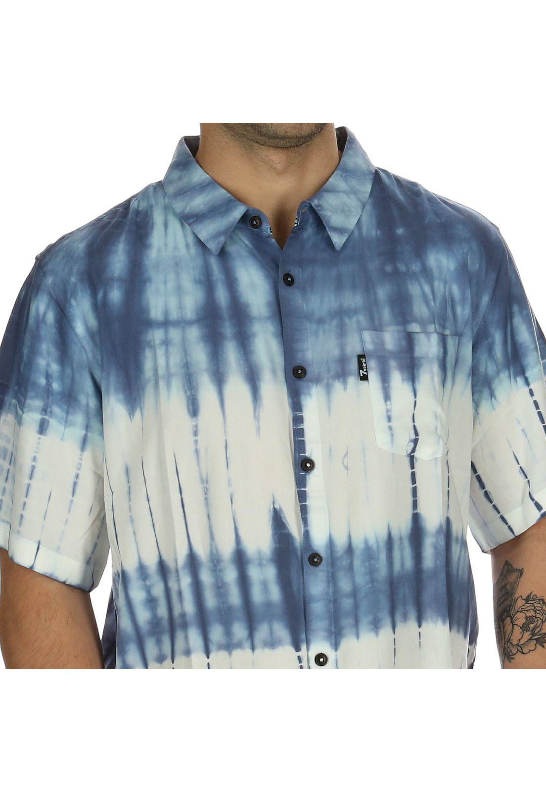 Camisa M/C Hombre Tide Dye Ss Rojo 7Veinte-4