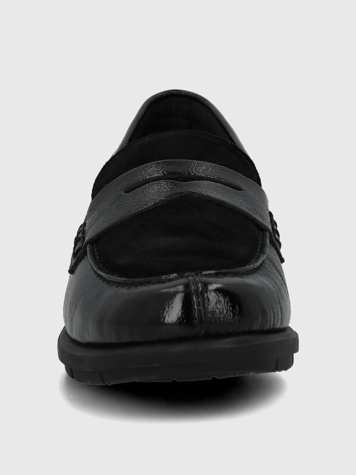 Mocasin Cuero Mujer Carlana Negro-3