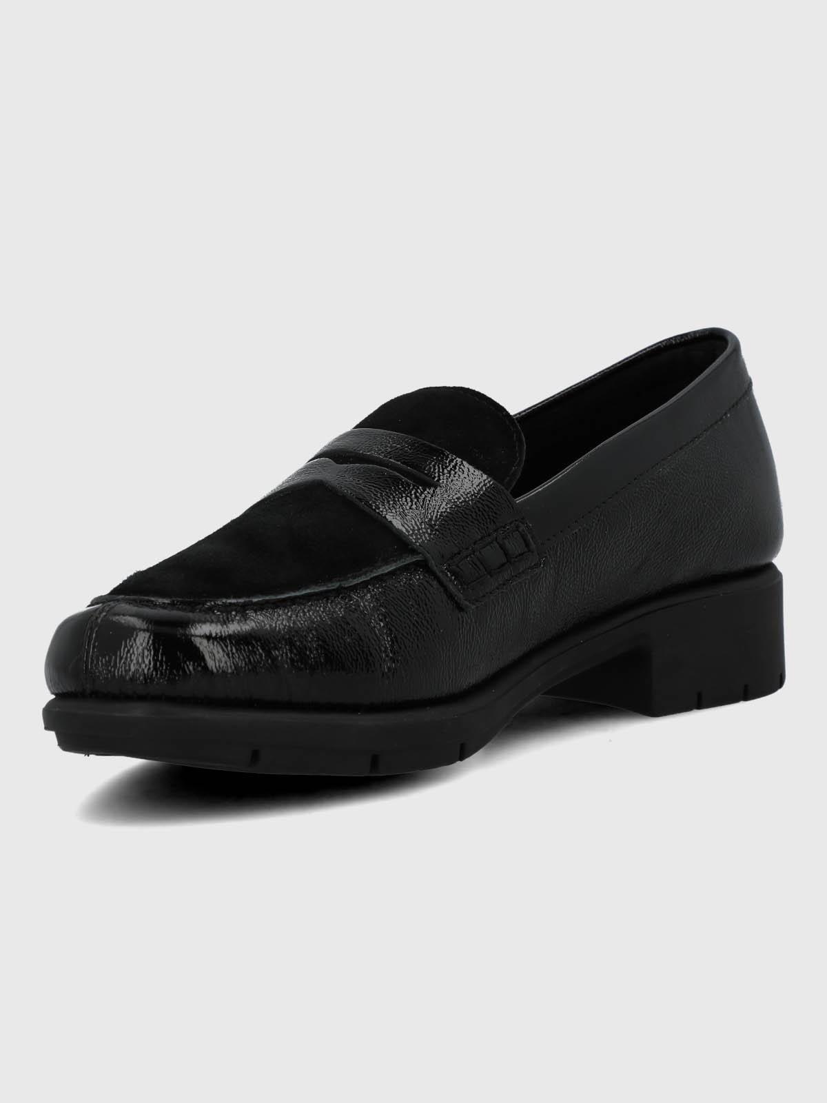 Mocasin Cuero Mujer Carlana Negro-4