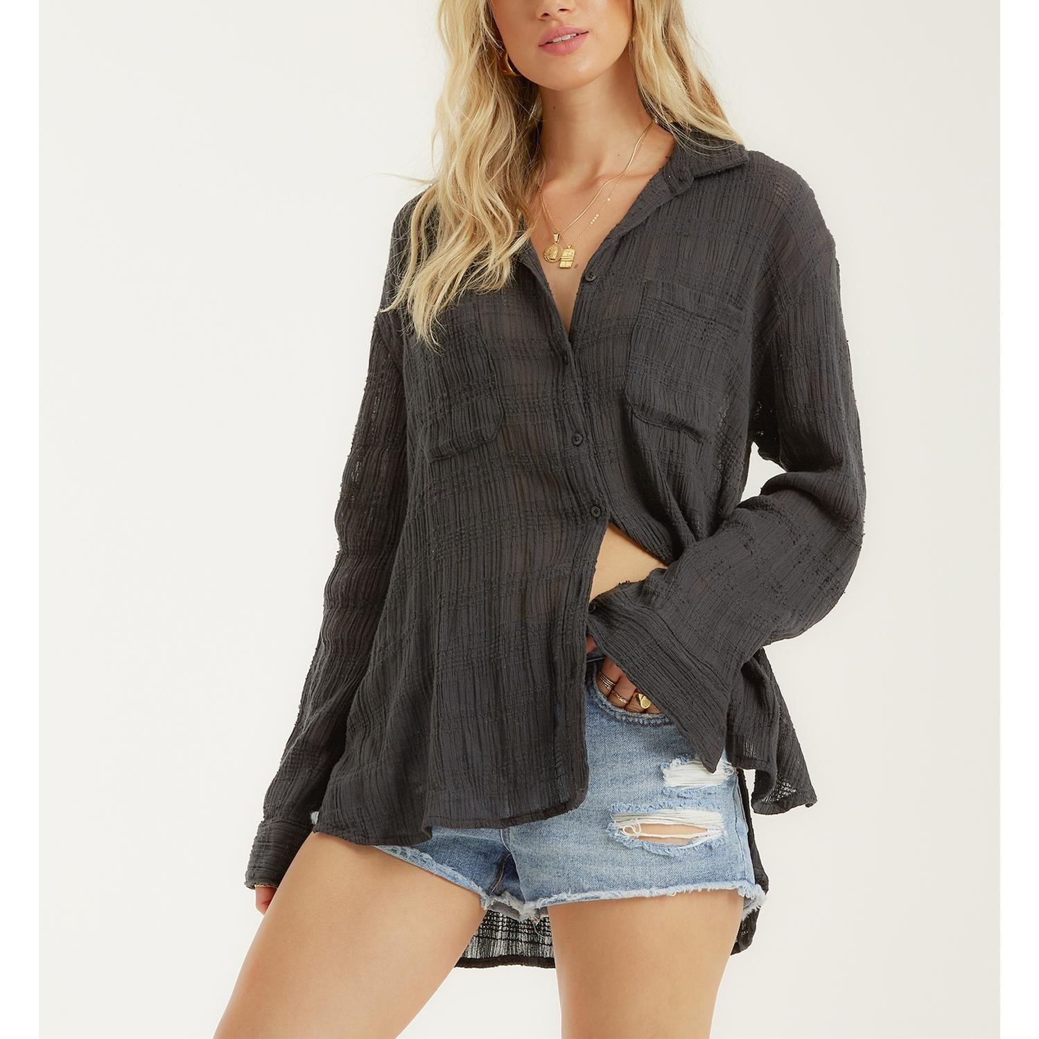 Blusa M/L  Easy Movin Negro Mujer-0