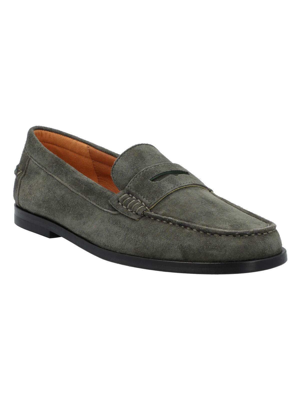 Mocasín Cuero Mujer Ramiz Verde-1