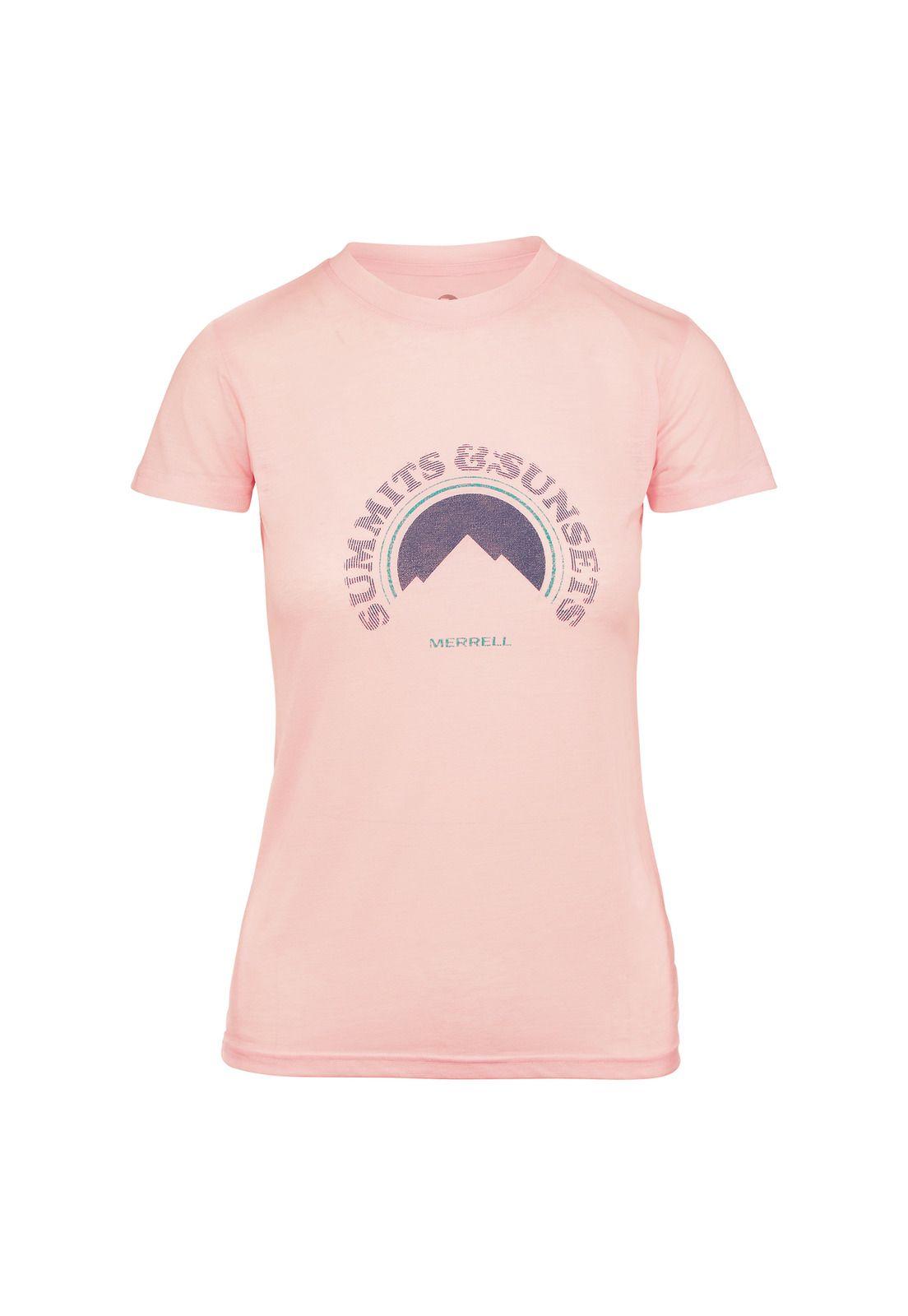 Polera Mujer M/C  Summits And Sunsets Rosa-0