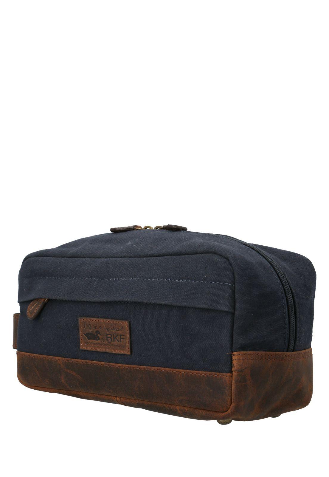 Billetera Cuero Azul Wx Avery Neceser Hombre-1