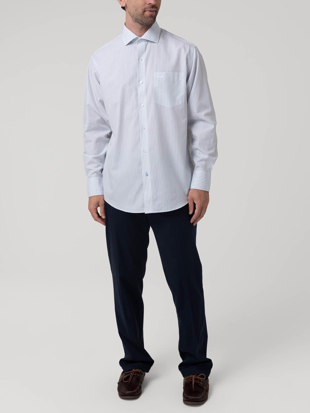 Camisa Cuello Italiano Hombre Wf Celeste-9