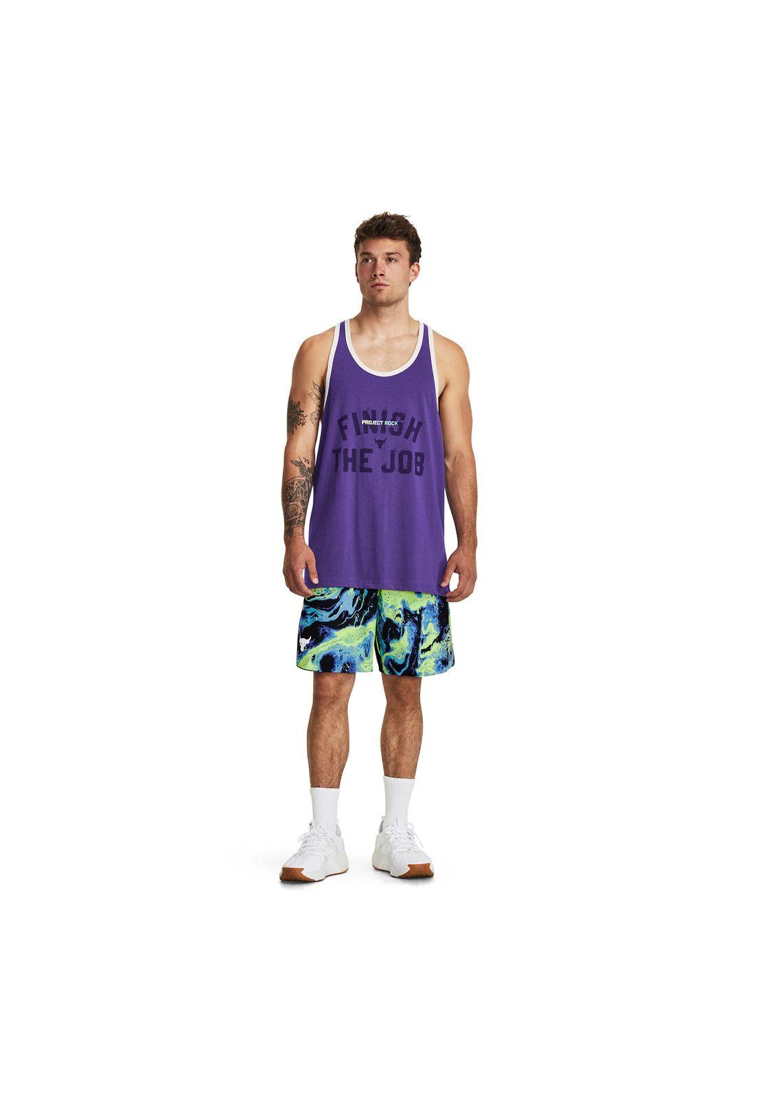 Polera S/M Training Project Rock Morado Hombre-3