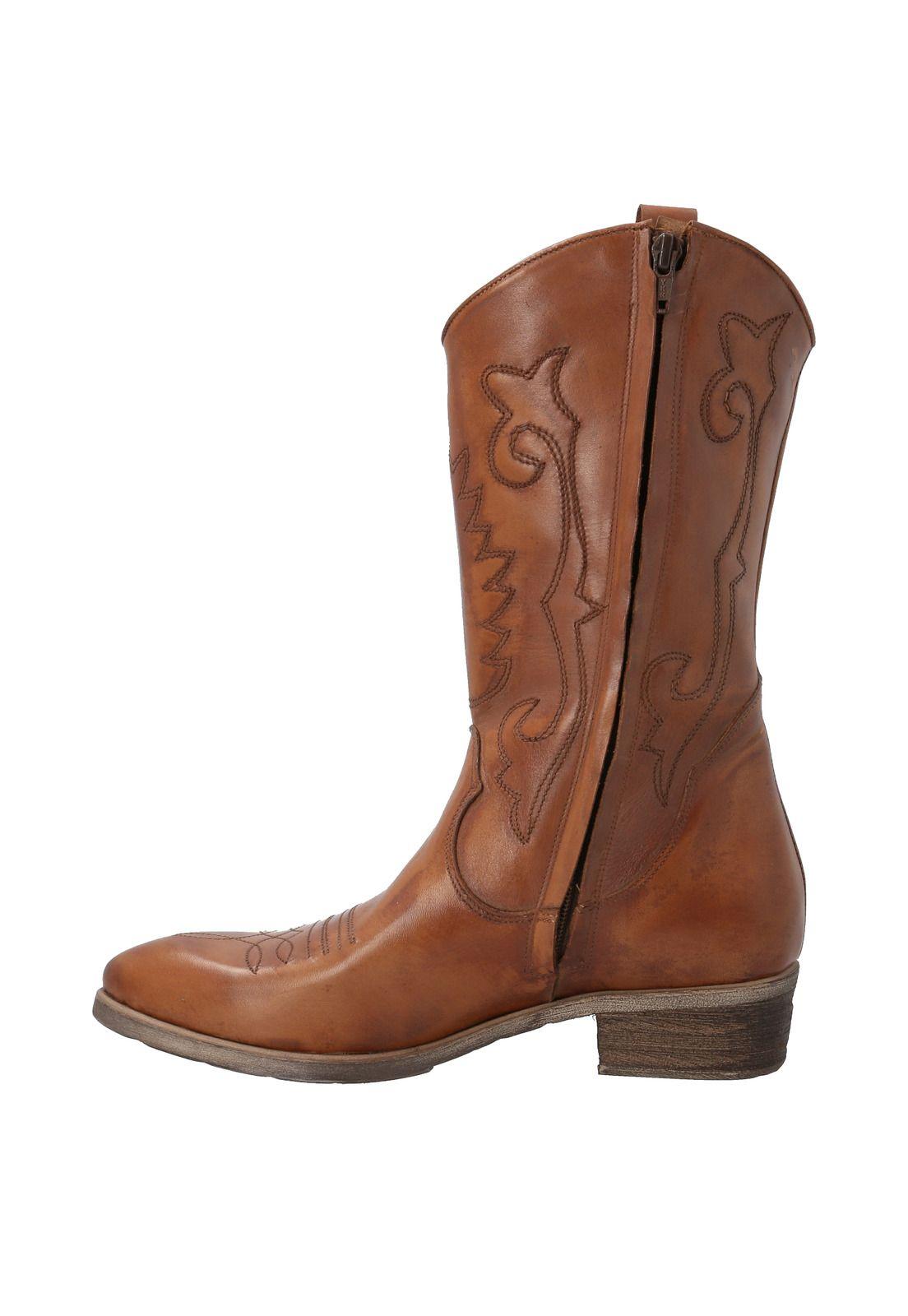 Bota Cuero Luisiana Café Mujer Rockford-4