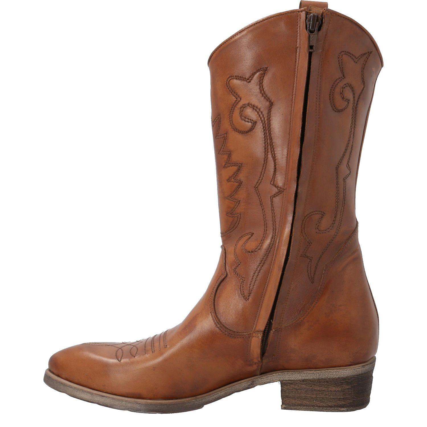 Bota Cuero Luisiana Café Mujer Rockford-4