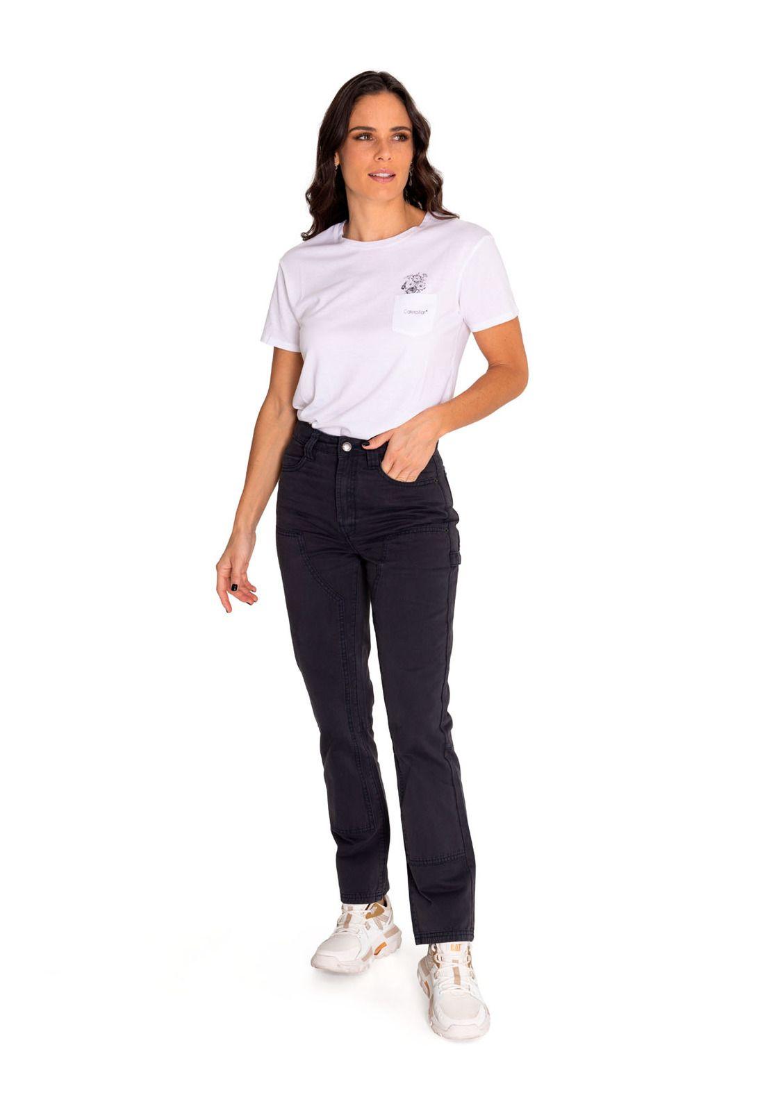 Pantalón Mujer Double Front Utility Bottom Negro-5