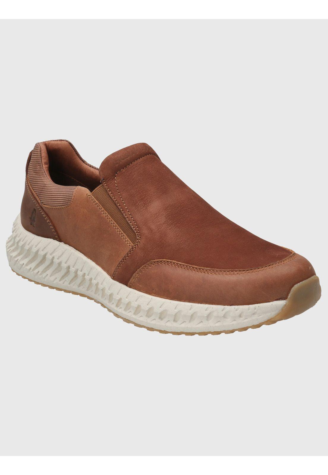 Slip On Cuero Hombre Spinal Up Café-0