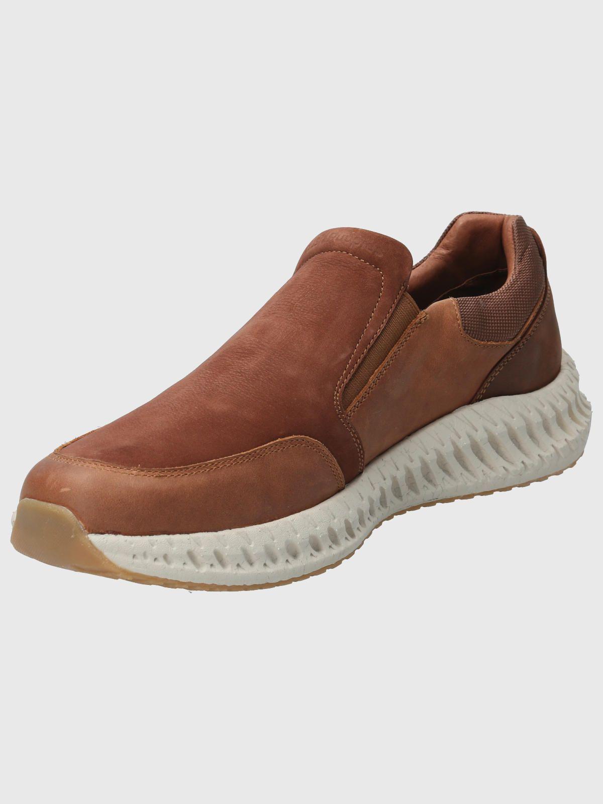 Slip On Cuero Hombre Spinal Up Café-4