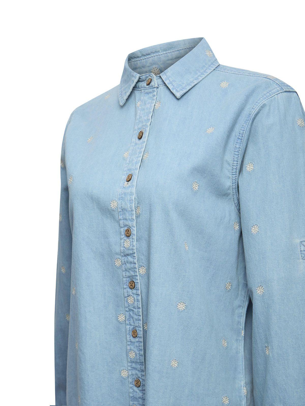 Blusa Algodon Mujer Snowflex Azul-3