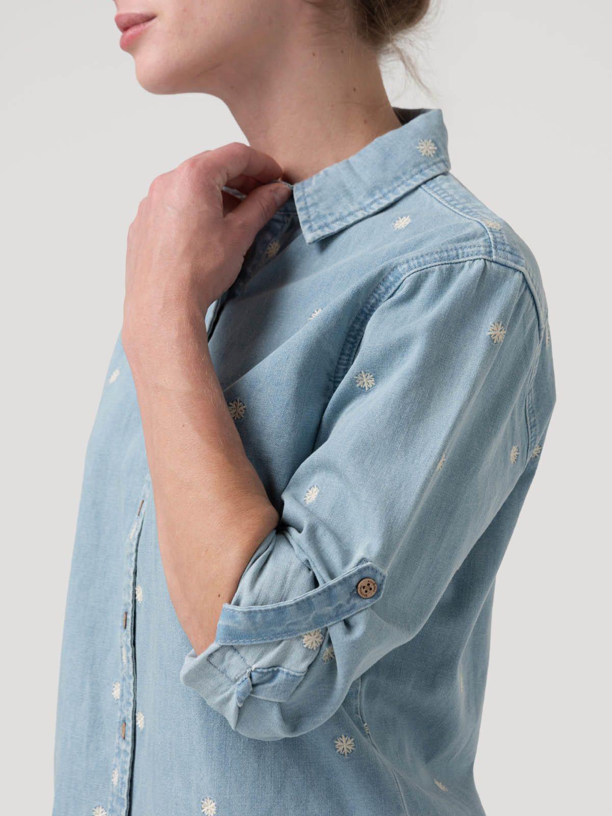 Blusa Algodon Mujer Snowflex Azul-6