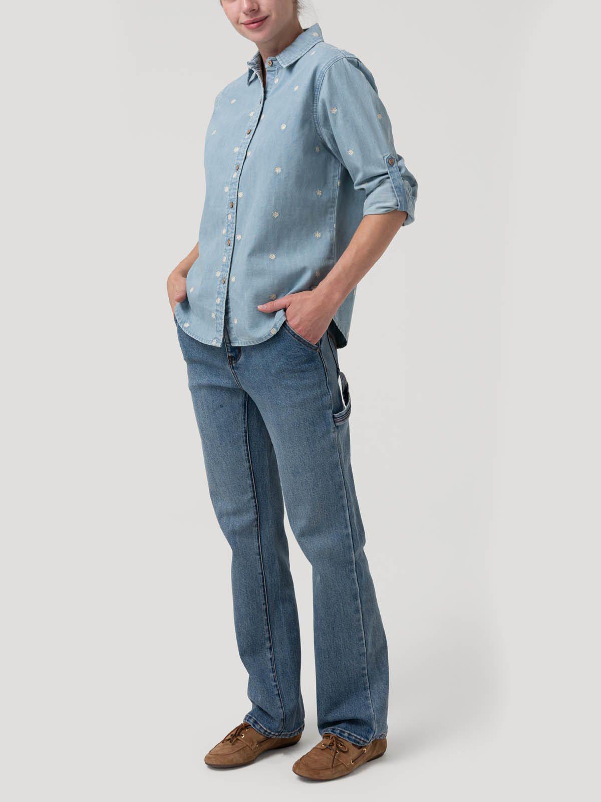 Blusa Algodon Mujer Snowflex Azul-7