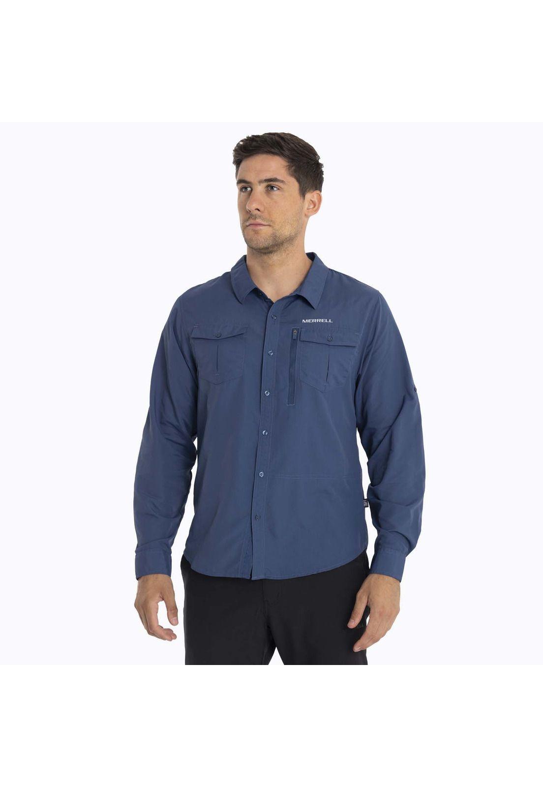 Camisa Hombre Kuskov Merrell Azul-0