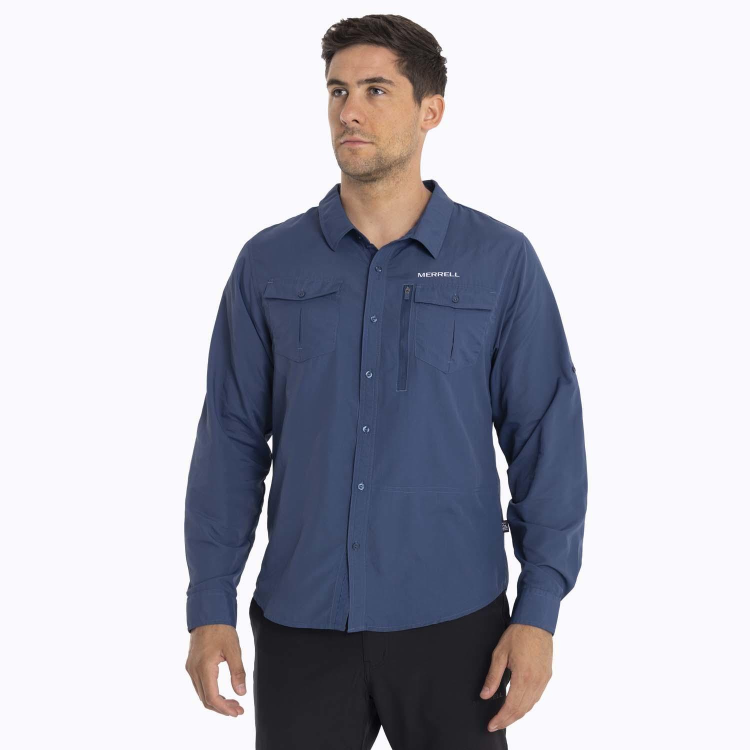 Camisa Hombre Kuskov Merrell Azul-0