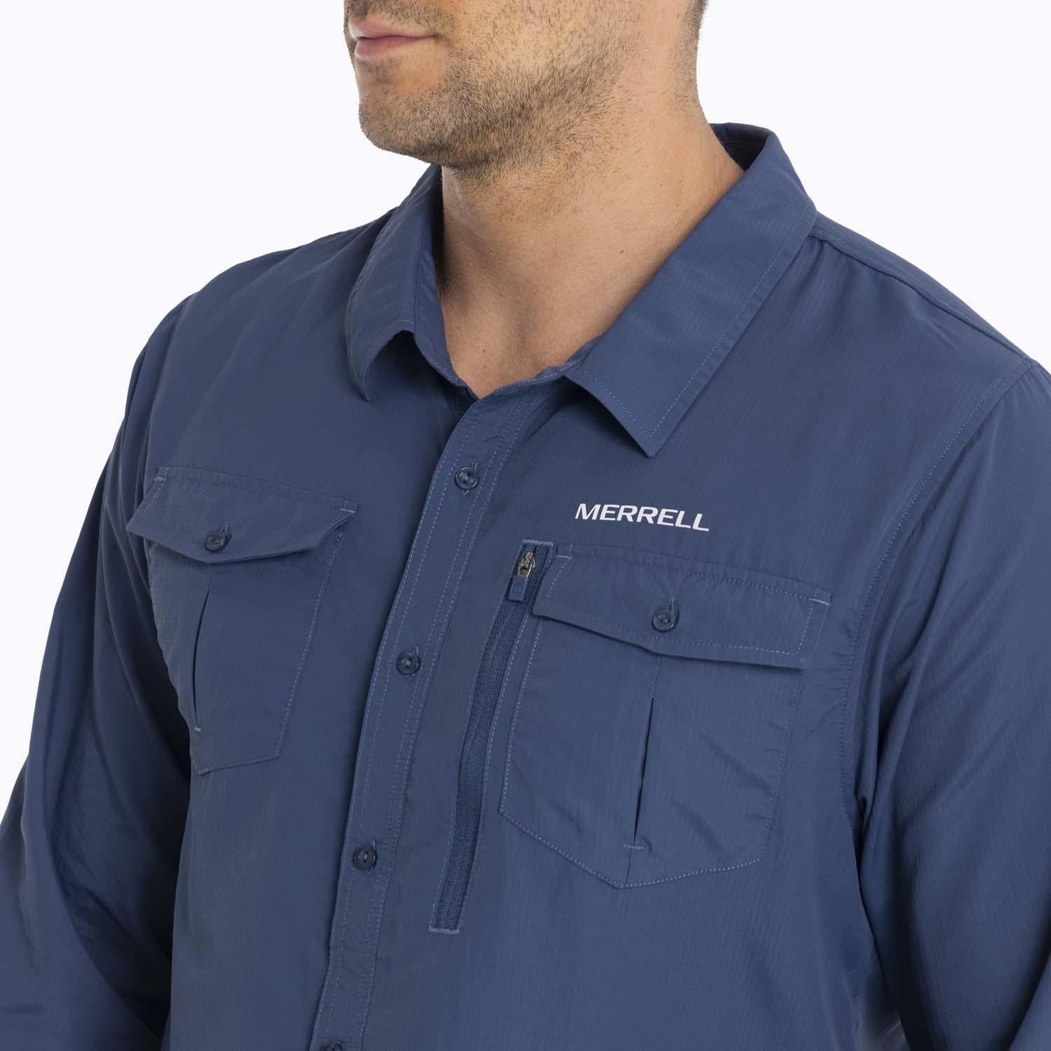 Camisa Hombre Kuskov Merrell Azul-4