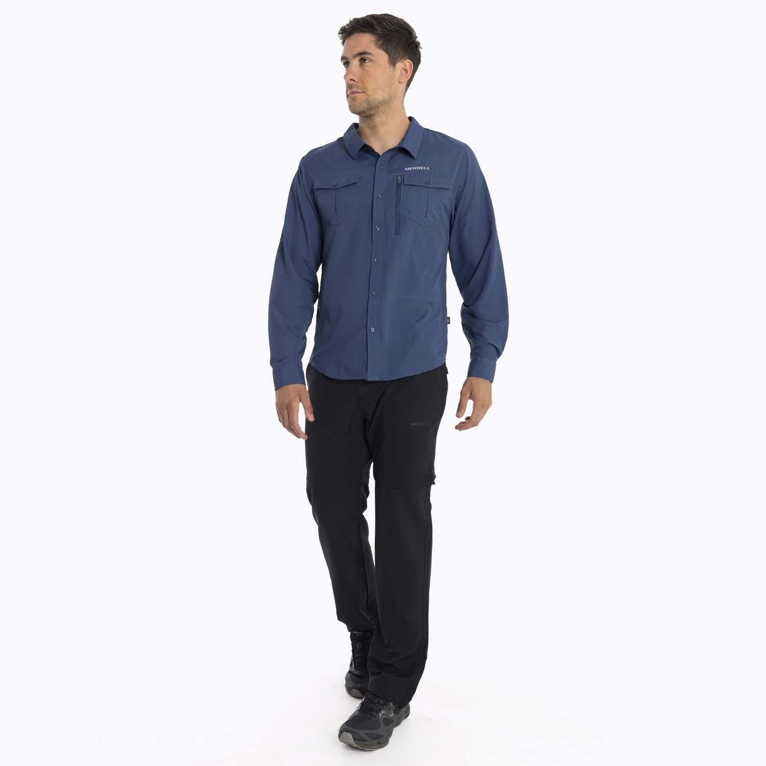 Camisa Hombre Kuskov Merrell Azul-6