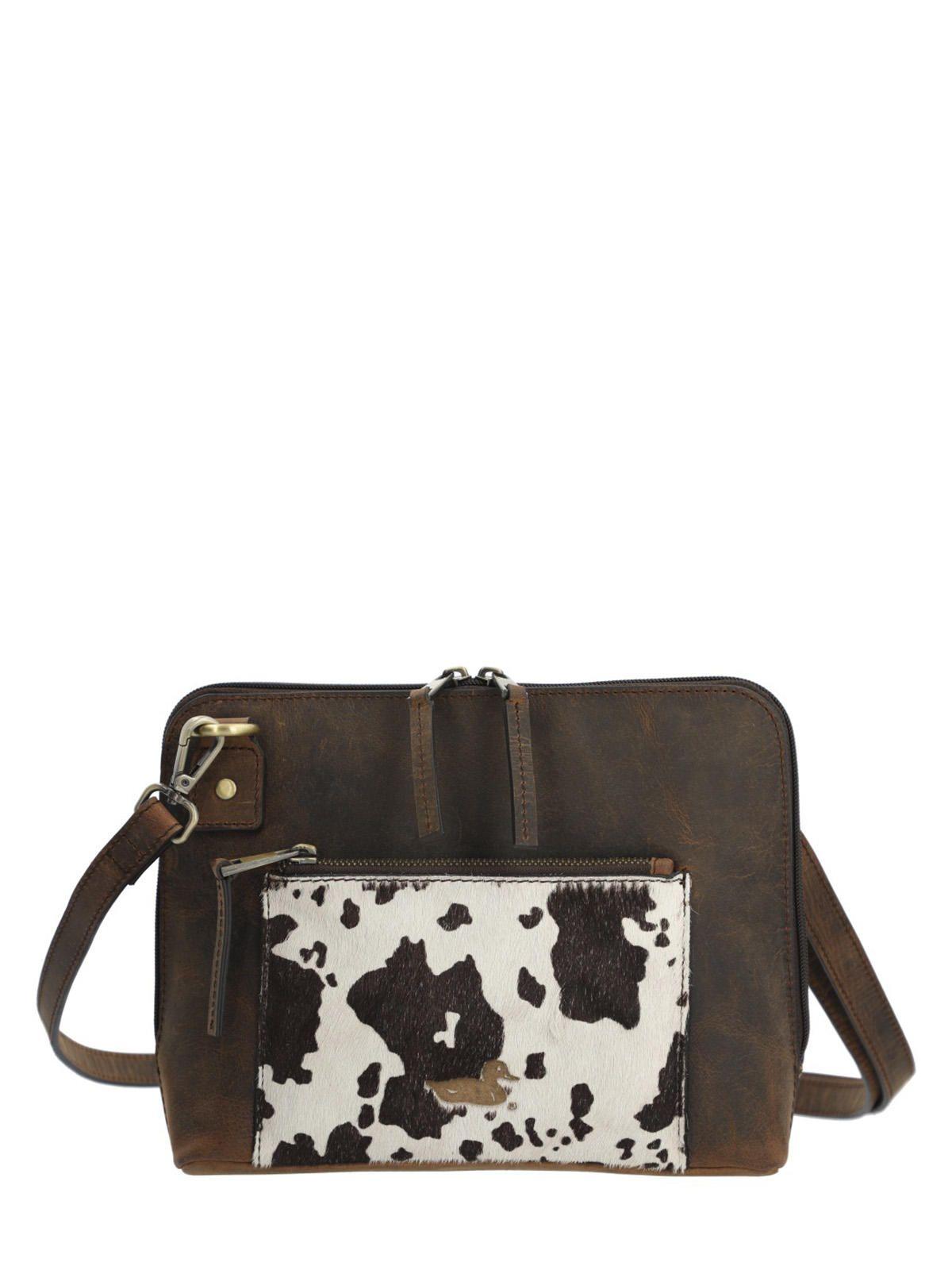 Cartera Cuero Mujer Szr Harlev Cross Café-3