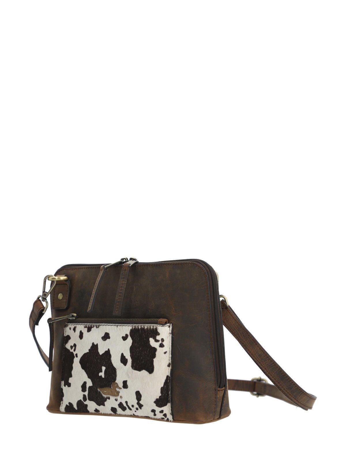 Cartera Cuero Mujer Szr Harlev Cross Café-4