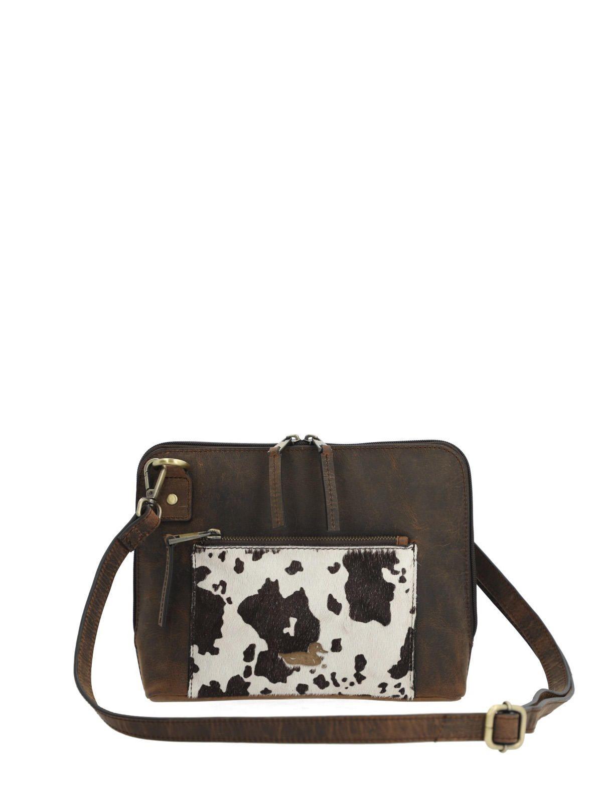 Cartera Cuero Mujer Szr Harlev Cross Café-7