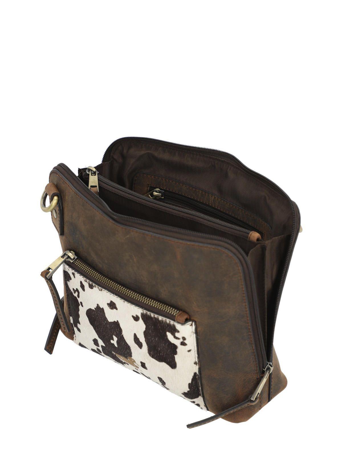 Cartera Cuero Mujer Szr Harlev Cross Café-8