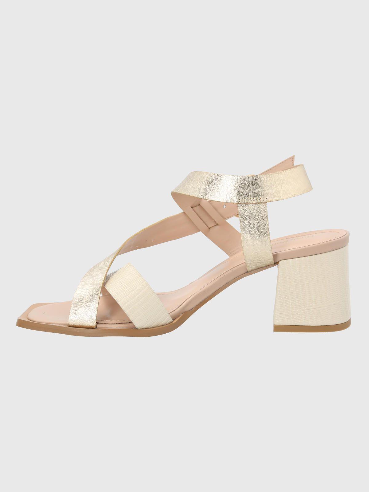 Sandalia Cuero Dorado Mujer Caterina -4