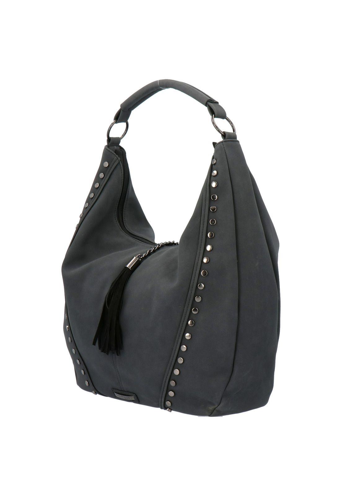 Cartera Aretha Hobo Negro Mujer-1