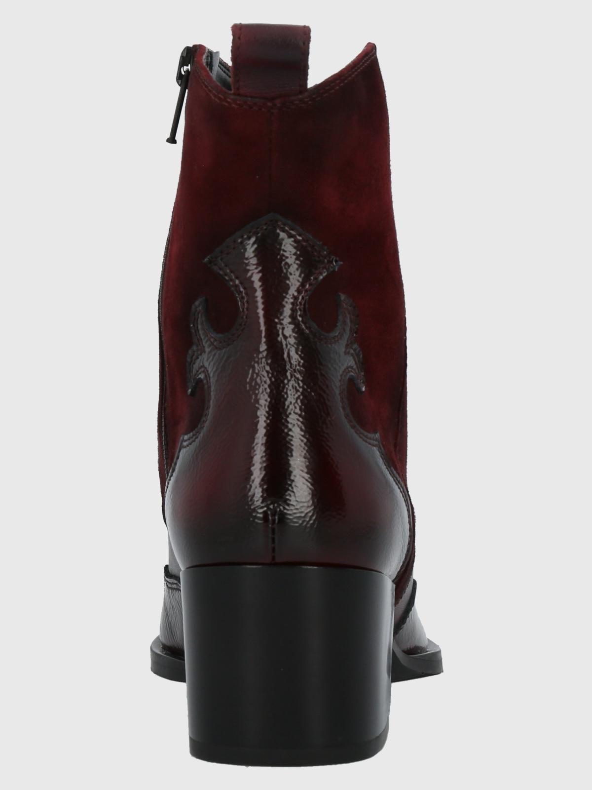 Botín Cuero Mujer Cassaandra Burdeo-6